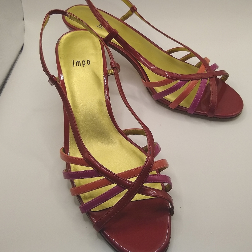 Impo Maria Tri-Colored Strappy Patin Leather Sandal - Picture 4 of 13